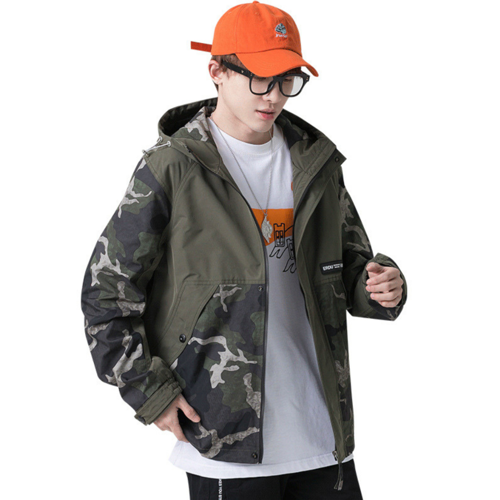 Áo Hoodie Vải Dù Polyester In Họa Tiết Có Mũ Phong Cách Ulzzang Hot Trend Siêu Bền, Chắc