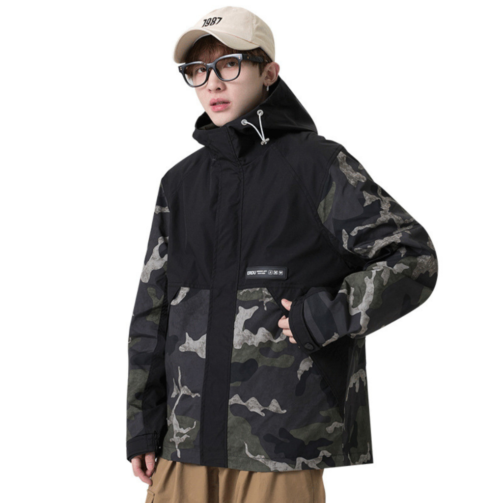 Áo Hoodie Vải Dù Polyester In Họa Tiết Có Mũ Phong Cách Ulzzang Hot Trend Siêu Bền, Chắc