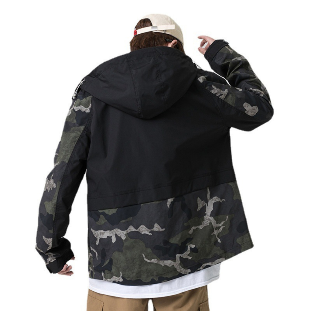 Áo Hoodie Vải Dù Polyester In Họa Tiết Có Mũ Phong Cách Ulzzang Hot Trend Siêu Bền, Chắc