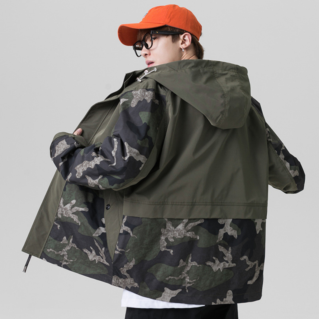 Áo Hoodie Vải Dù Polyester In Họa Tiết Có Mũ Phong Cách Ulzzang Hot Trend Siêu Bền, Chắc