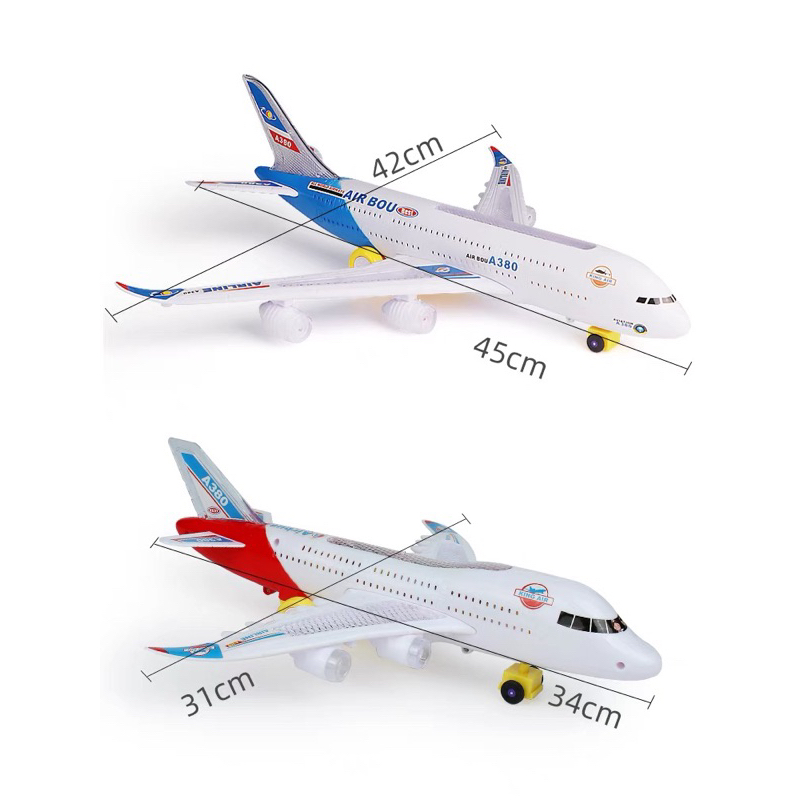 Đồ Chơi Máy bay Air Bus A380 Cỡ Lớn Chạy Pin Có Đèn Và Nhạc 777-10