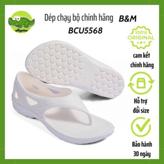Dép chạy bộ Ysandal Đài Loan, chính hãng B&M,  BCU5568 màu trắng, dép có quai hậu xỏ ngón nam nữ