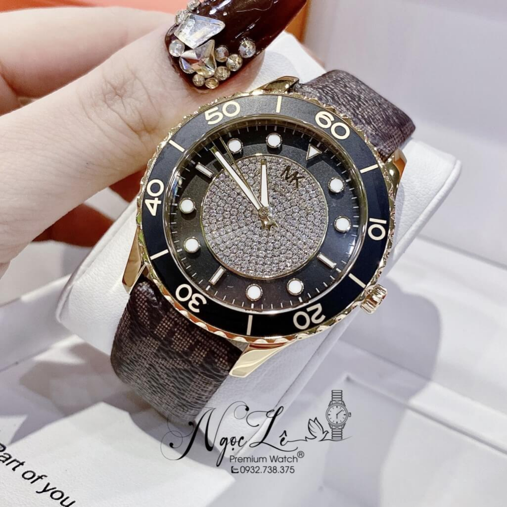 Đồng Hồ Nữ Michael Kors Runway MK6979 Dây Da Nâu Size 40mm