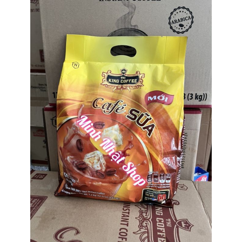 Cà Phê Sữa Hòa Tan 3IN1 KING COFFEE - Túi 50 gói x 24g