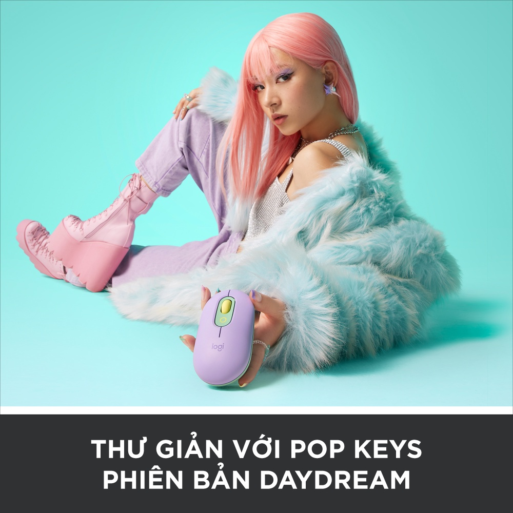 Chuột không dây Bluetooth Logitech POP with Emoji