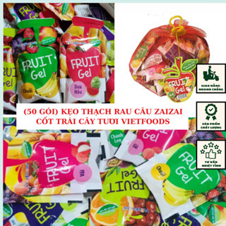1 túi 850g (50 gói) Kẹo Thạch rau câu zaizai cốt trái cây tươi Vietfoods đủ vị (Chứng nhận Hàng Việt Nam chất lượng cao)