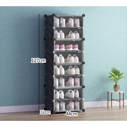 “BỎ SỈ” TỦ GIÀY NHỰA LẮP GHÉP 8 NGĂN ĐỰNG GIÀY DÉP (để được 16 đôi)