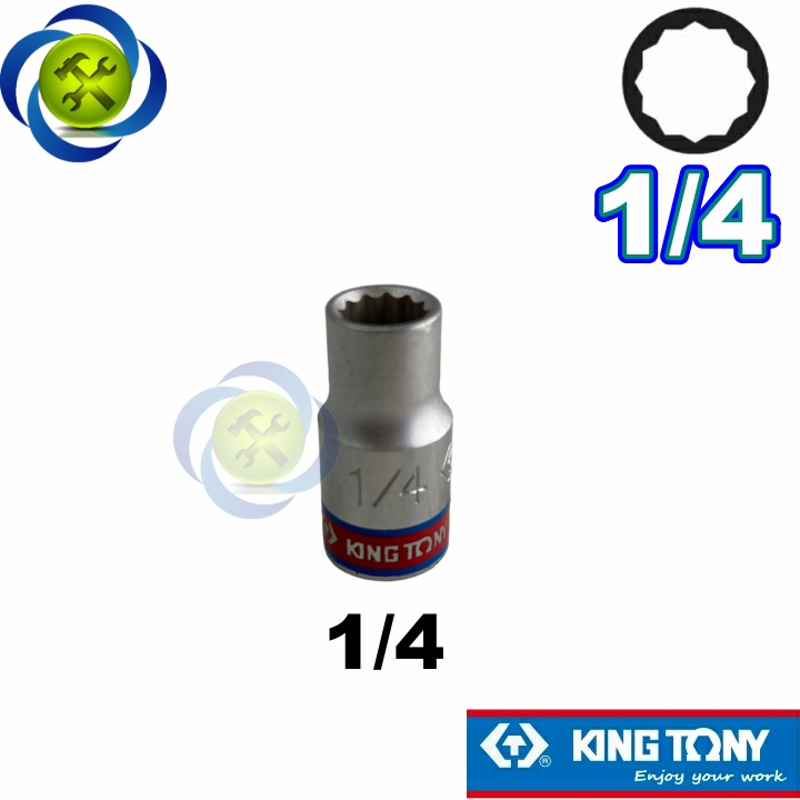 Tuýp 6.35mm 1/4 Kingotny 233008S hệ inch (12 cạnh)