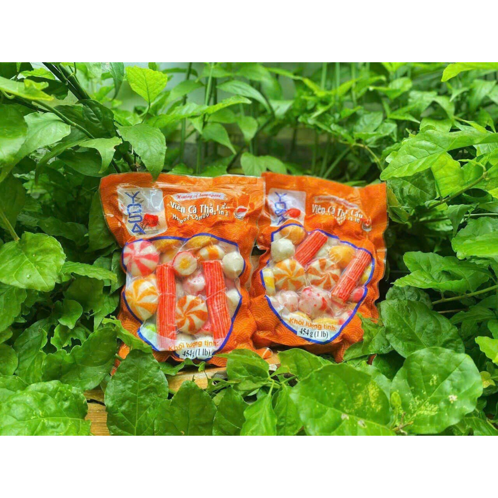 1Kg Viên Thả Lẩu Mix 12 vị trong 1 gói _Yosa Singapo / Gói 454g Thơm ngon