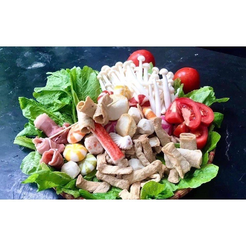 1Kg Viên Thả Lẩu Mix 12 vị trong 1 gói _Yosa Singapo / Gói 454g Thơm ngon
