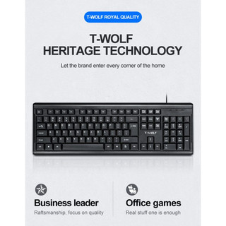 Bàn phím t-wolf t15, usb, 104 office - bàn phím văn phòng