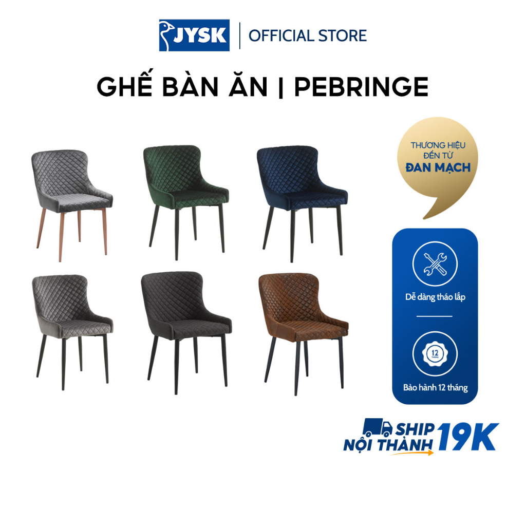 Ghế bàn ăn | JYSK Pebringe | nhiều màu | R53xS62xC82cm