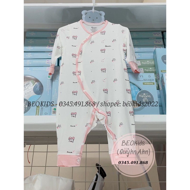 AVALER  - Body cài lệch sơ sinh bé trai, bé gái 0m-9m BEOKIDS
