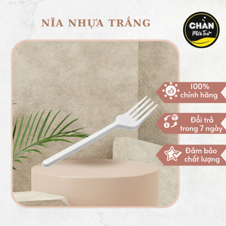 Nĩa nhựa / dĩa nhựa trắng ukp
