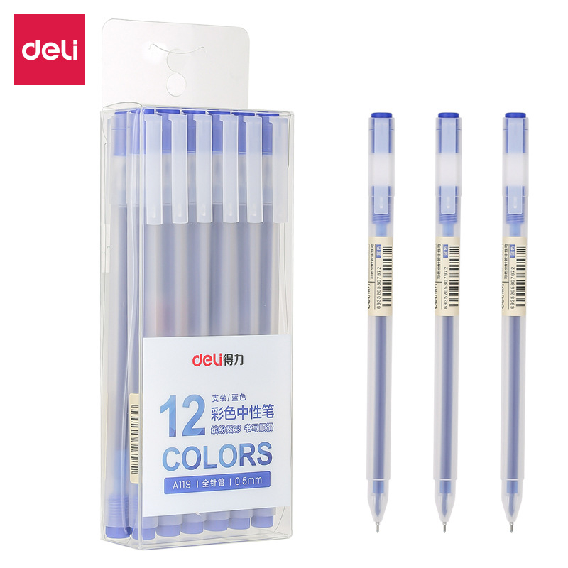 Bút Gel Viết Calligraphy Deli A119 Nhiều Màu Viết Trang Trí Cute Cao Cấp Mực Ra Đều 8 Màu