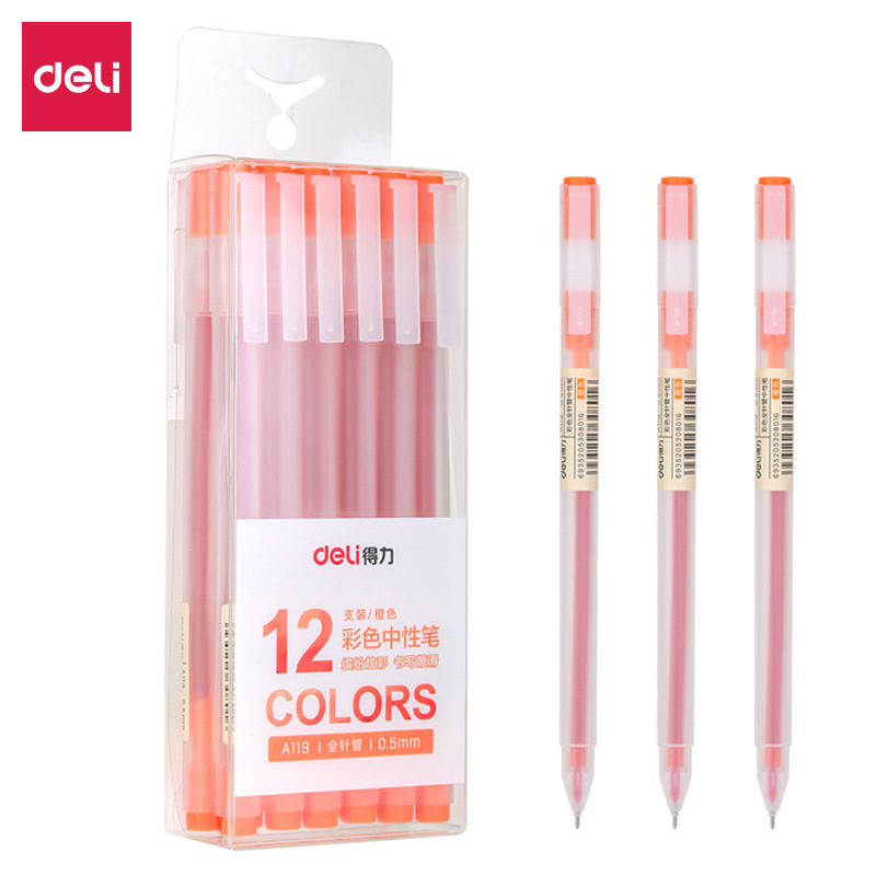 Bút Gel Viết Calligraphy Deli A119 Nhiều Màu Viết Trang Trí Cute Cao Cấp Mực Ra Đều 8 Màu