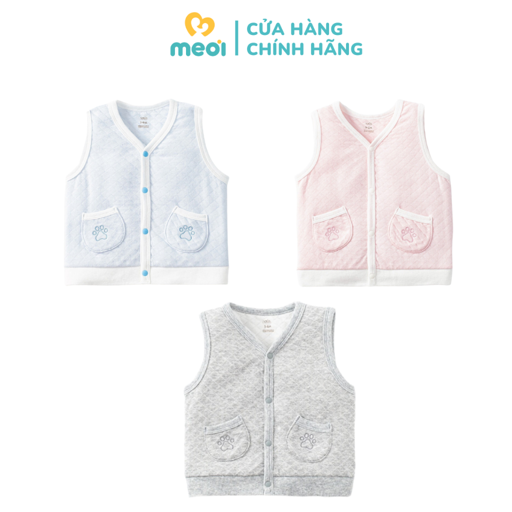 Áo khoác gile Nous choux họa tiết ngộ nghĩnh cho bé từ 3 - 12 tháng