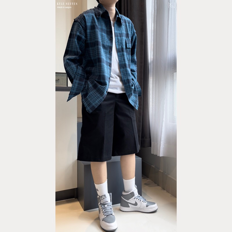 ÁO SƠMI CARO 2 OVERSIZE - OUTLINE SHIRT'S KN