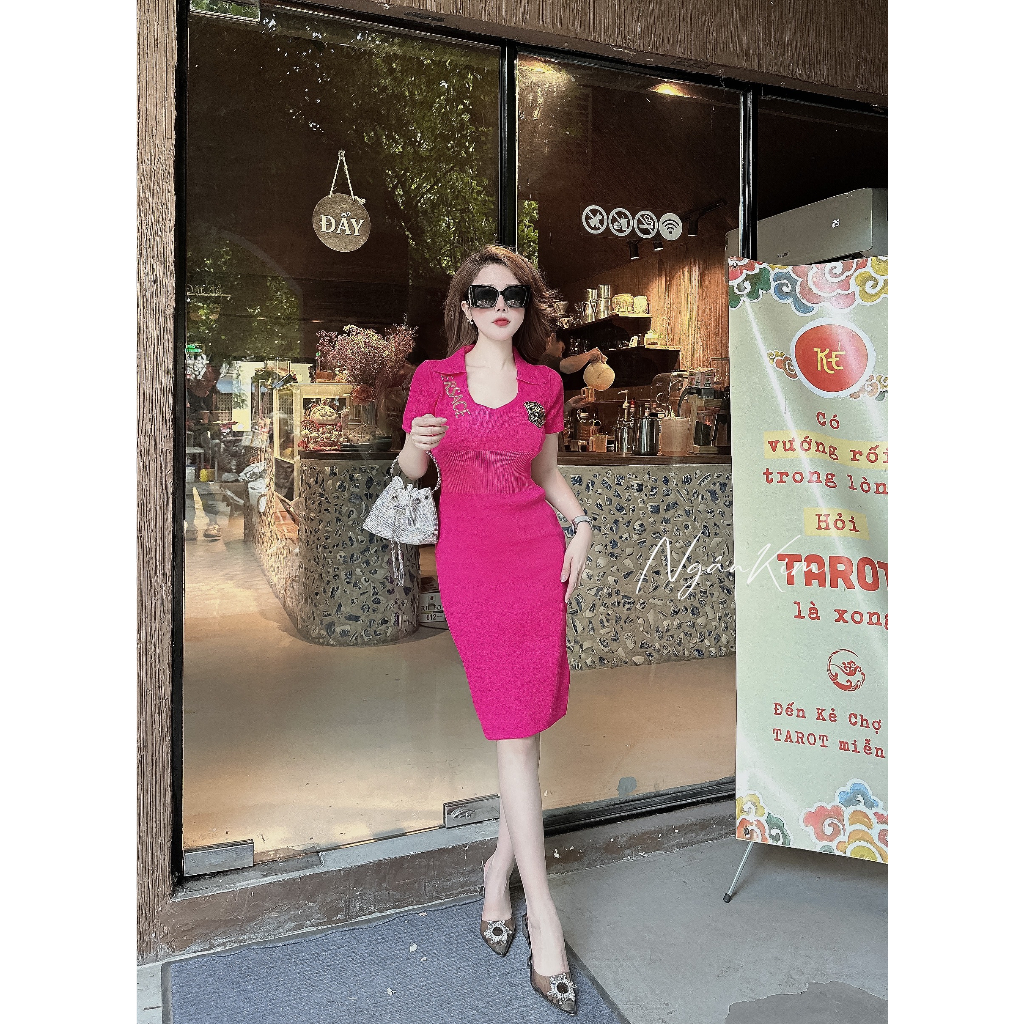 Váy Len Mongtoghi Ver.sac 4 Màu Dáng Ôm Freesize dưới 65kg