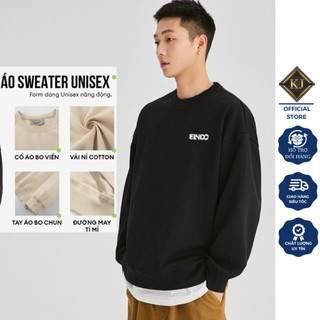Áo nỉ thun tay dài basic JK chất vải nỉ bông,Áo Sweater nam nữ form rộng kiểu dáng unisex Hàn quốc JK-01