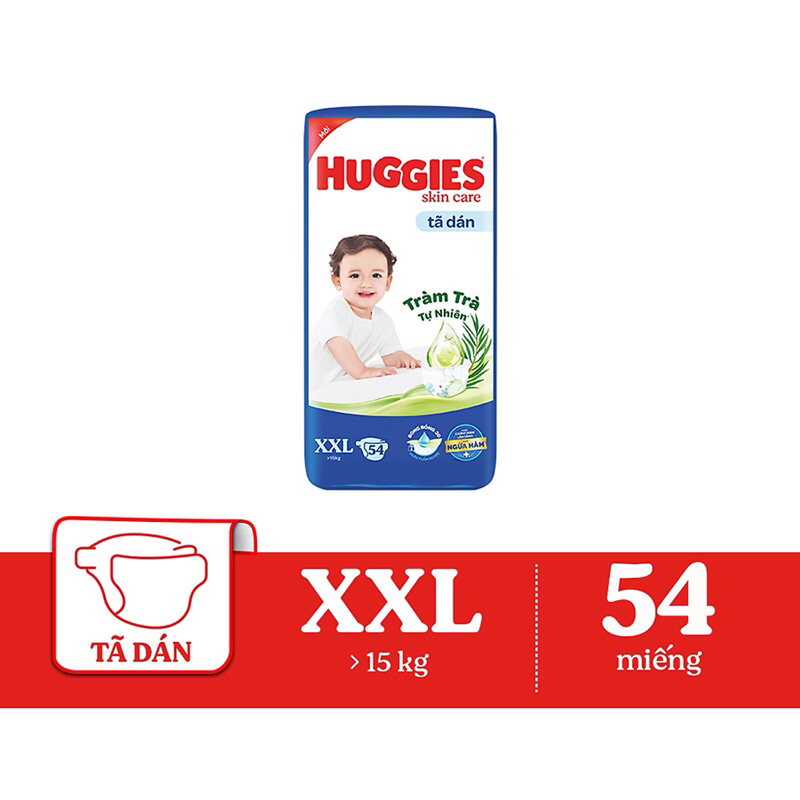 BỈM - TÃ DÁN HUGGIES SIZE XXL - 54 MIẾNG (>15KG)