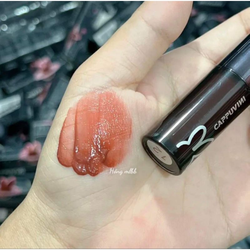 Son CAPUVINI Thỏ Đen Màu 10 Hot Chất Son Tint Bóng Lì