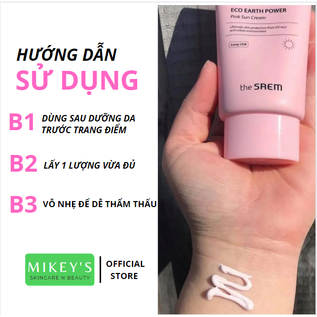 Kem Chống Nắng THE SAEM ECO EARTH POWER SUN CREAM ++++ phiên bản mới nhất