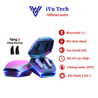 Tai Nghe Gaming Bluetooth M10 Không Dây Giảm Tiếng Ồn Cảm Ứng Điều Khiển Vân Tay Chính Hãng iVu Tech
