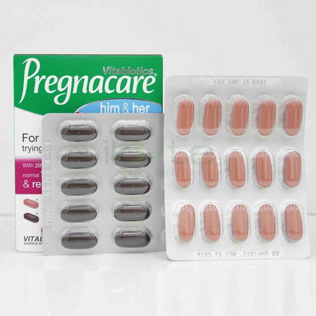 Viên uống Vitabiotics Pregnacare Him & Her Conception 60 viên cho cả vợ và chồng tăng khả năng thụ thai