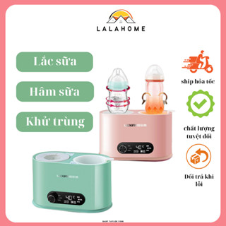 Máy lắc sữa tự động, Máy hâm sữa cho bé có chế độ rã đông và tiệt trùng, Máy pha sữa xoay 360 độ tiện lợi