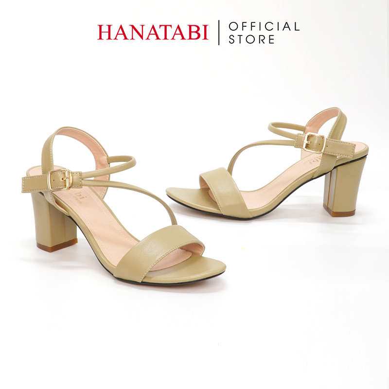 Sandal Nữ Hanatabi Quai Chéo Gót Cao 7cm Hậu C Đế TA Cao Cấp Chống Trơn Trượt Mã HNSDG7F893