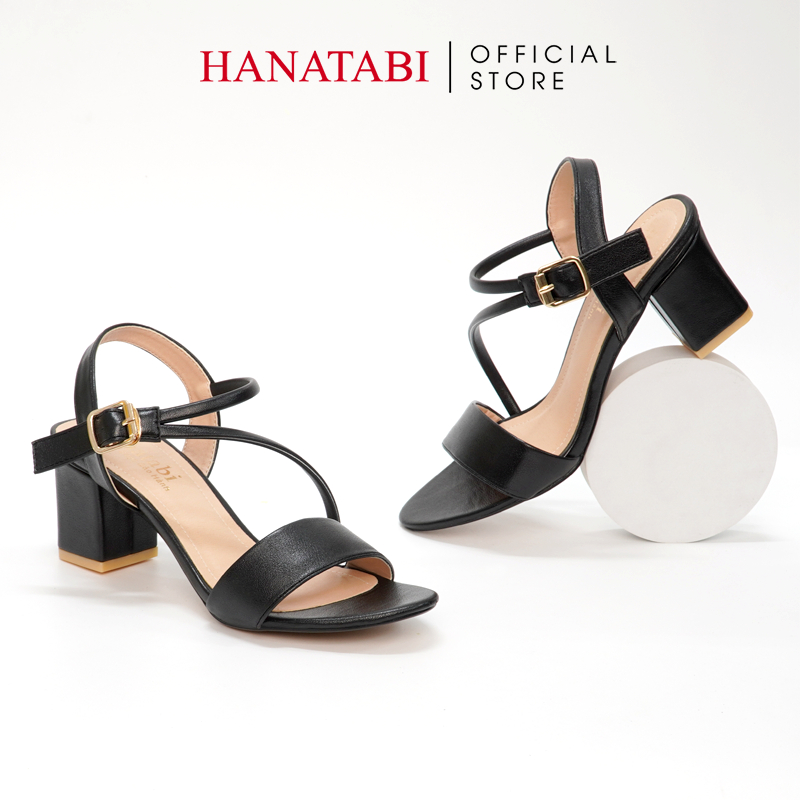 Sandal Nữ Hanatabi Quai Chéo Gót Cao 5cm Hậu C Đế TA Cao Cấp Chống Trơn Trượt Mã HNSDG5F891