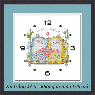 Tranh thêu chữ thập Không in trên vài DH069 (19 x 19 cm)