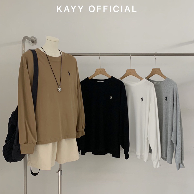 KAYY. Áo pull dài tay thêu ngực _ A6716