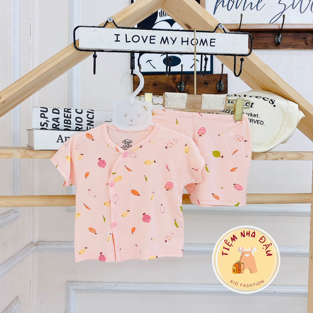 Bộ cộc sơ sinh bé trai bé gái chất liệu thun lạnh 5 màu cho bé