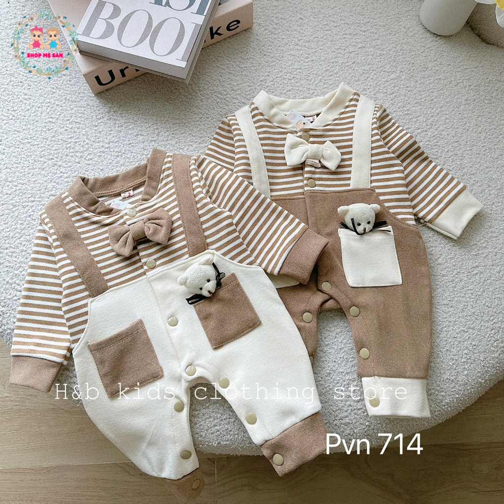 Bodysuit Cho Bé Trai, Body Dài Tay Cho Bé Trai Chất Liệu Zip Lông Mềm Mịn Cùng Kiểu Dáng Công Tử Sành Điệu