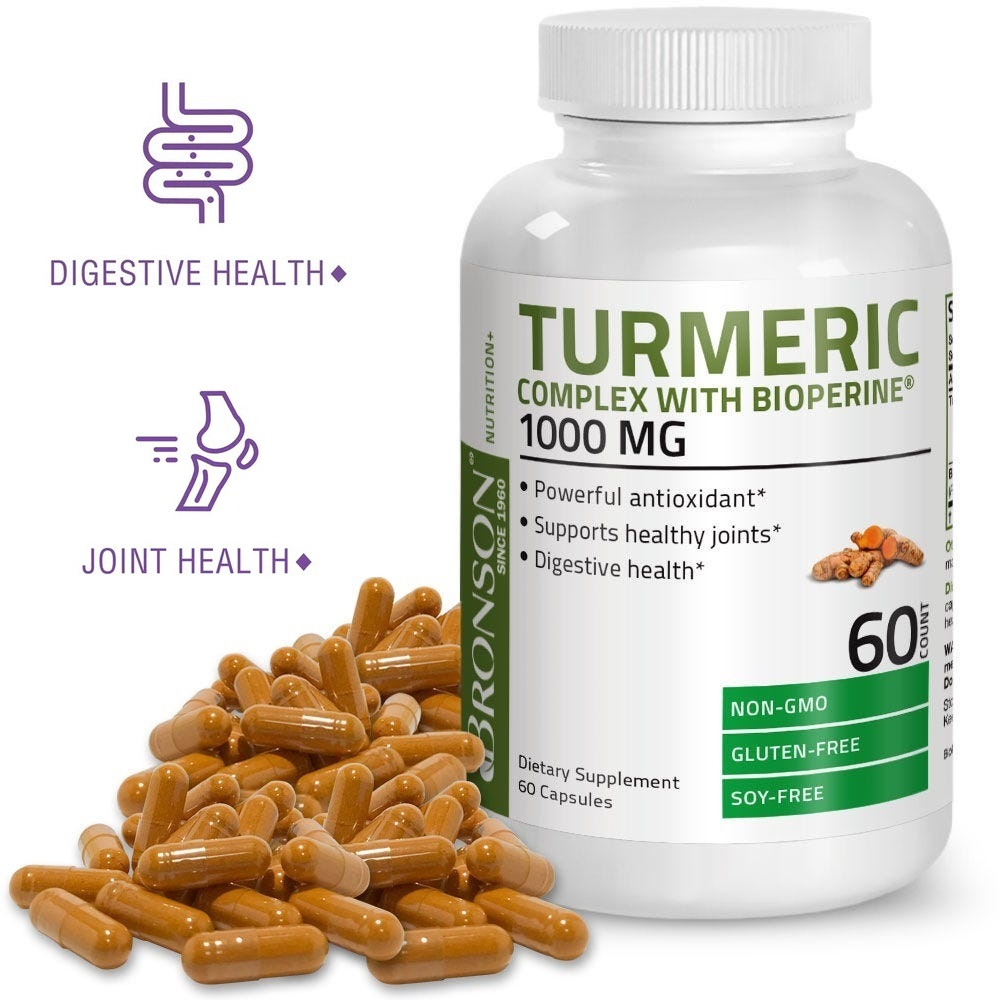 Organic Vitamin Turmeric Curcumin Extract - 60/120 viên Mỹ - Nano nghệ hỗ trợ viêm loét dạ dày, bổ xương khớp