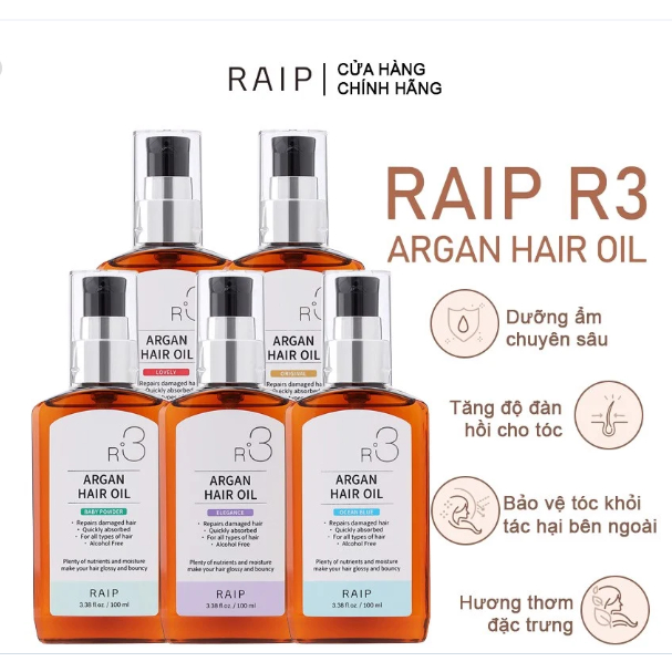 Dầu Dưỡng Tóc Raip R3 Argan Hair Oil Elegance (100ml)