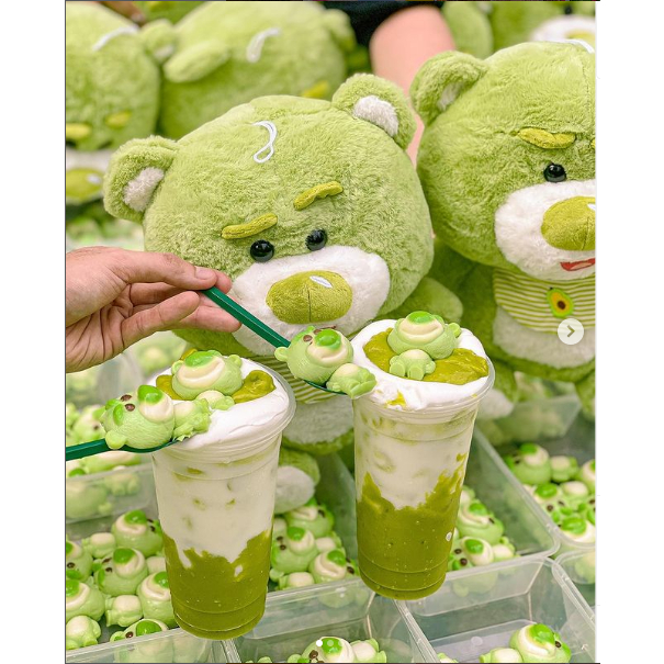 Khuôn gấu dâu khuôn silicon gấu dâu gấu lotso hồng làm thạch rau câu pudding bánh hoạt hình dễ thương