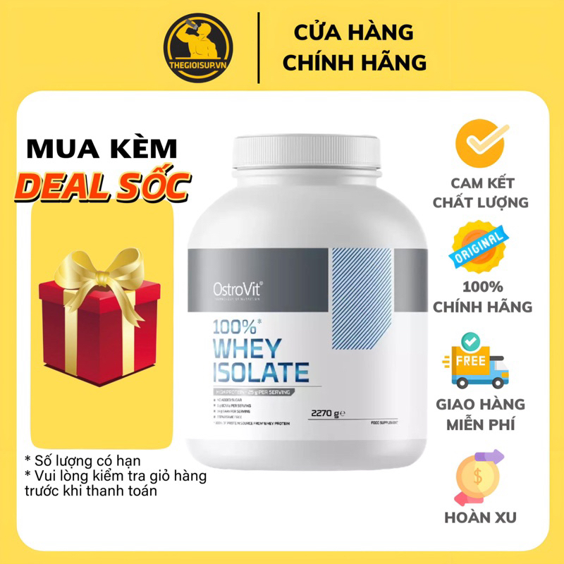 Ostrovit Whey Protein Isolate whey tinh khiết tăng cơ giảm mỡ không chứa