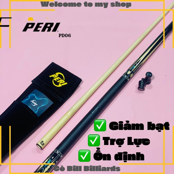 cơ bida lỗ PERI PD 006 ( chính hãng ) ( tặng kèm 9 món phụ kiện )