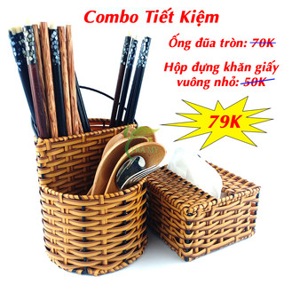  Bộ Đựng Muỗng Đũa Thìa Khăn Giấy Quán Ăn Tiện Dụng Đa Năng Dễ Vệ Sinh