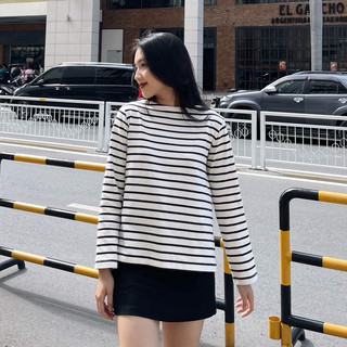Áo Thun Nữ OLARI Tay Dài Kẻ Sọc - OL51 - Plaid Long Sleeve Shirt