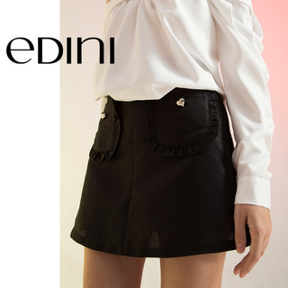 Chân váy đính nút trái tim dễ thương - edini - v453