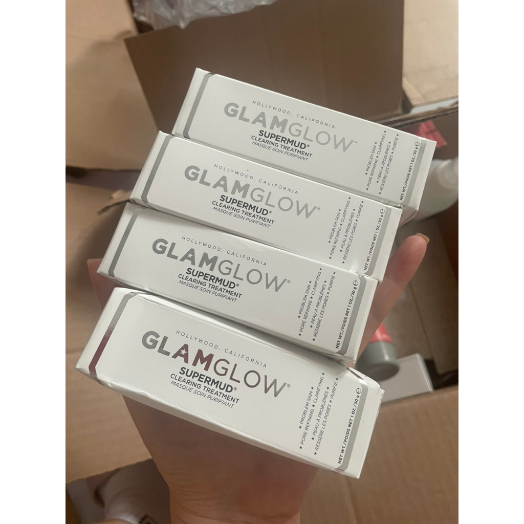 GLAMGLOW mask mặt nạ làm sạch sâu tẩy da chết SUPERMUD CHARCOAL INSTANT TREATMENT MASK