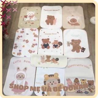 Lót chống thấm 4d mẫu hàn quốc cho bé sơ sinh, kho sỉ sơ sinh, lót chống thấm cho bé kt 50 x 70cm