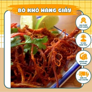 Bò khô sợi ướt tỏi - Bò khô 22 hàng giấy chính hãng gói hút chân không
