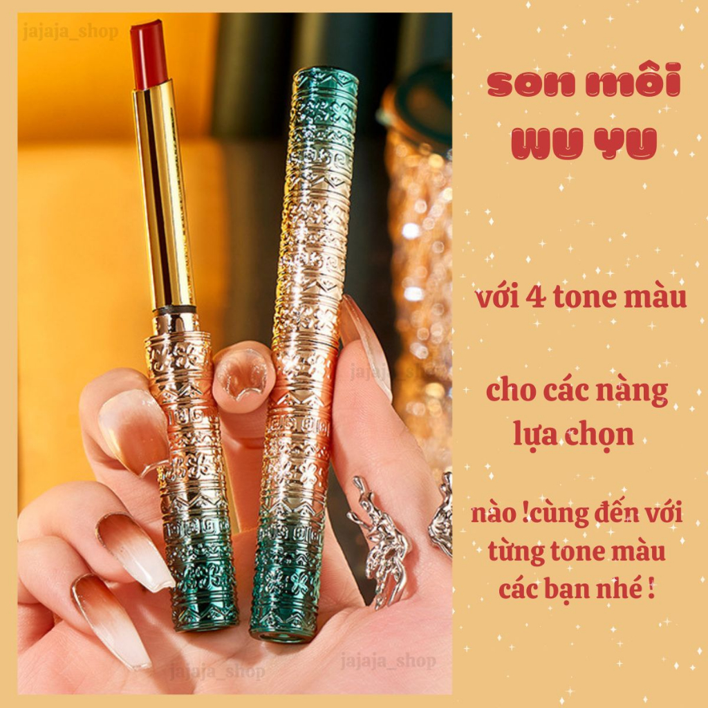 Son lì,WU YU,son kem lì,son thỏi lì,son bóng lì,son môi lì,son lì không trôi,son 2 đầu,son gấu,son không chì,mềm,mịn.