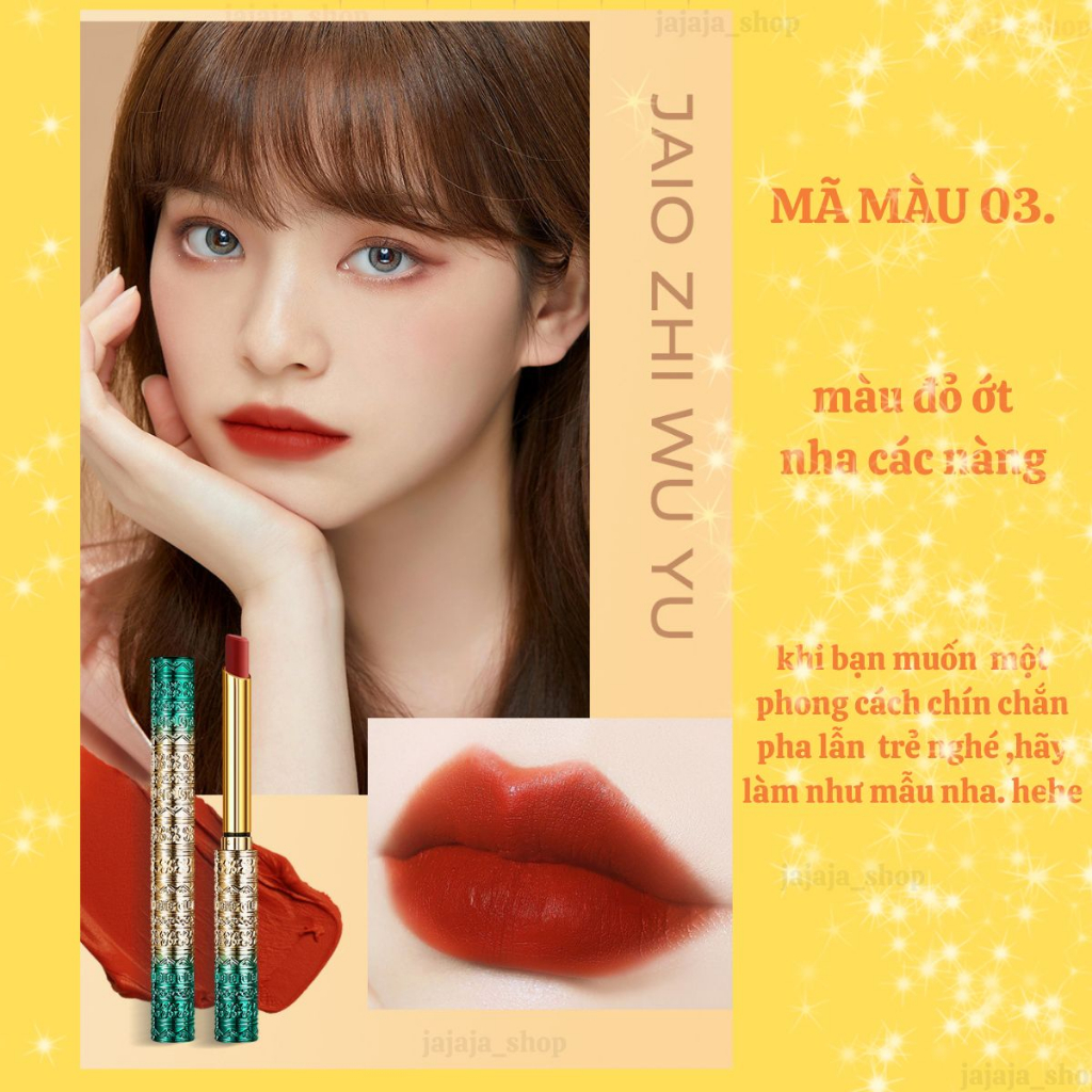 Son lì,WU YU,son kem lì,son thỏi lì,son bóng lì,son môi lì,son lì không trôi,son 2 đầu,son gấu,son không chì,mềm,mịn.