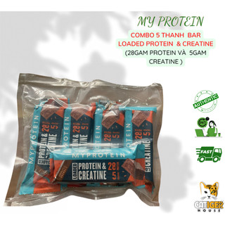 Combo 5 thanh protein bar Loaded Protein Creatine - MyProtein